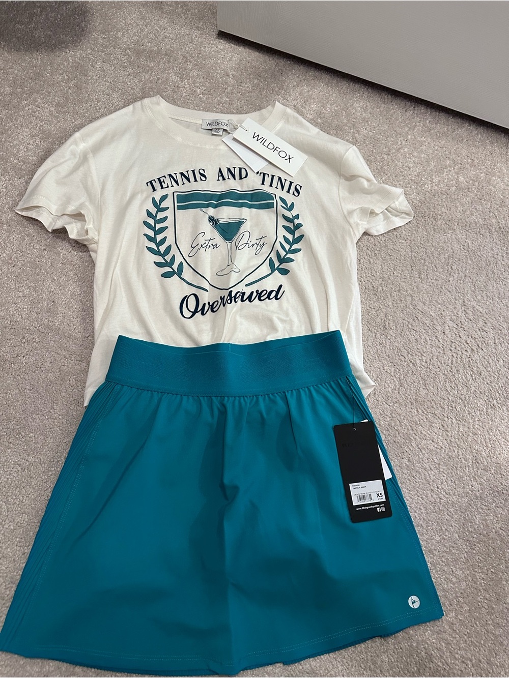 Tennis skirt and tee set